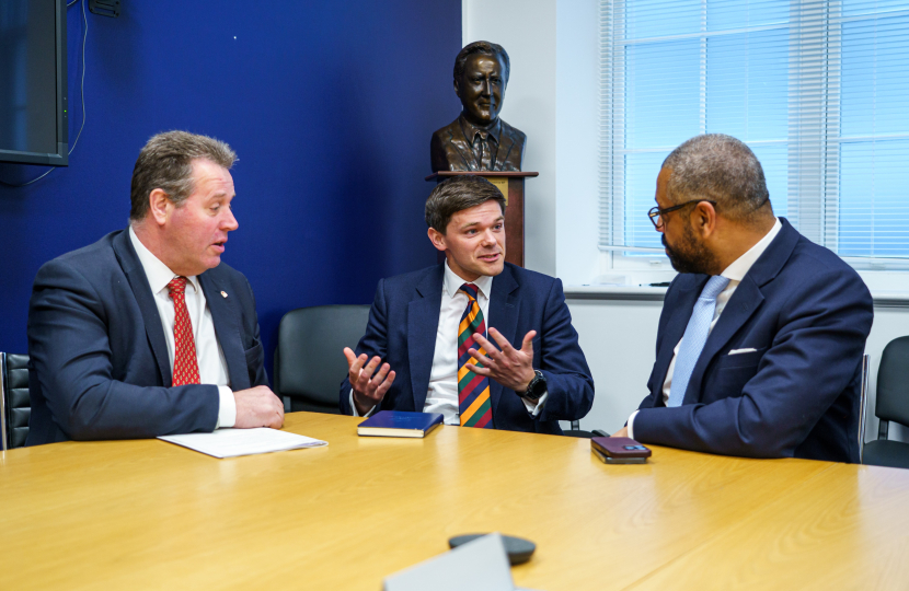 Paul discussing rural crime with Home Secretary James Cleverly and Farming Minister Mark Harper