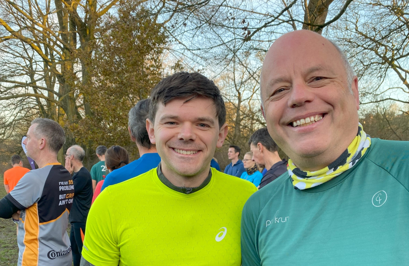 Paul and John at Marple Parkrun