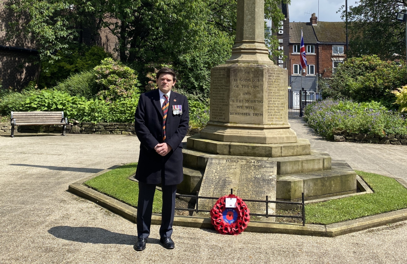 Paul at Hazel Grove War Memorial