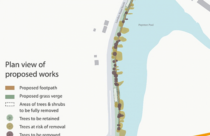 Plan view of proposed works