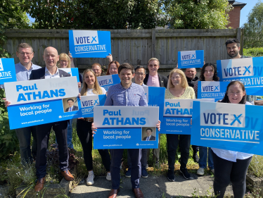 Paul with supporters