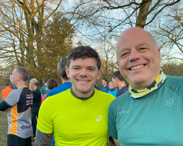 Paul and John at Marple Parkrun