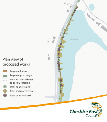 Plan view of proposed works